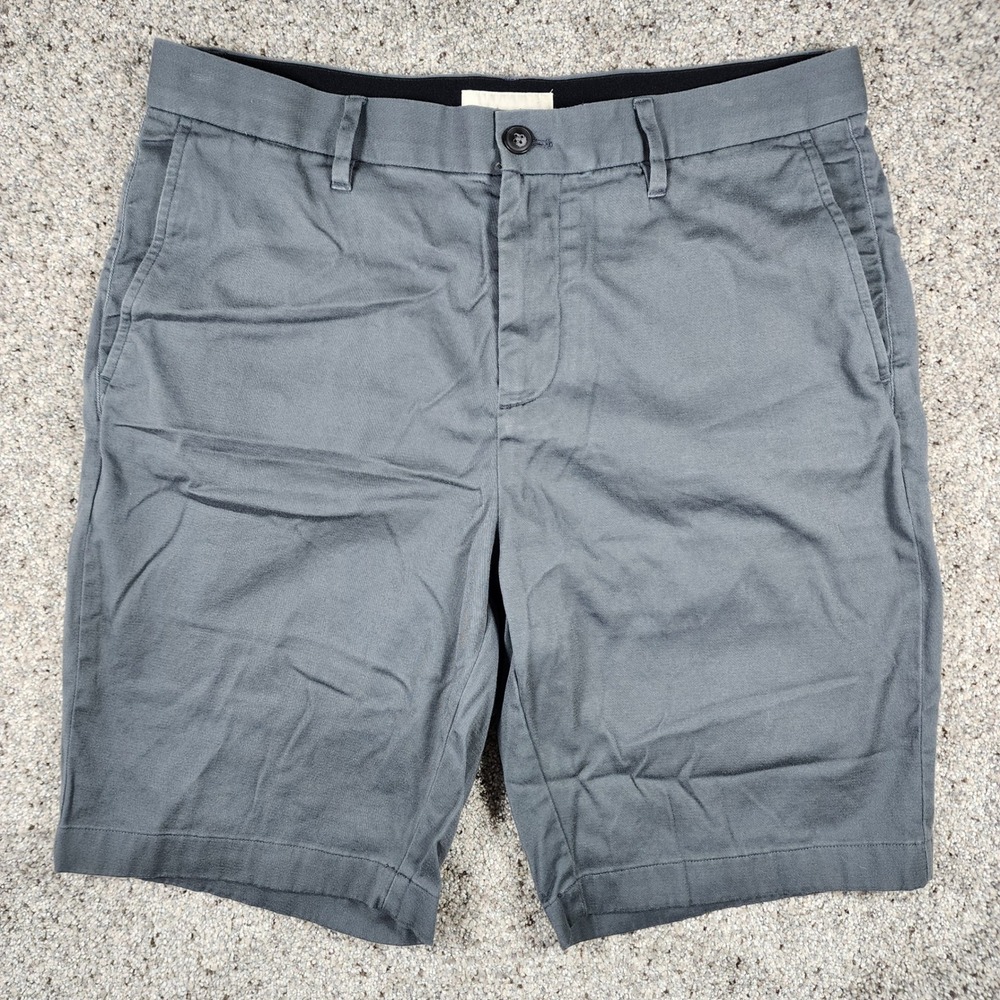 Artefact Chino Shorts Mens 34 Slate Grey Stretch Zipper Pocket Excellent